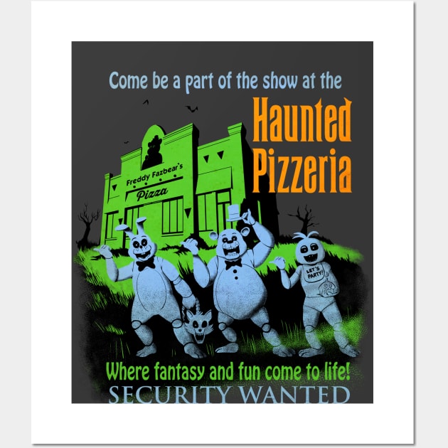 The Haunted Pizzeria Wall Art by Ninjaink